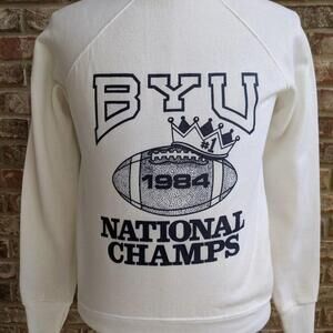 Rare Byu Cougars 1984 National Champs Sweatshirt Brigham Young University